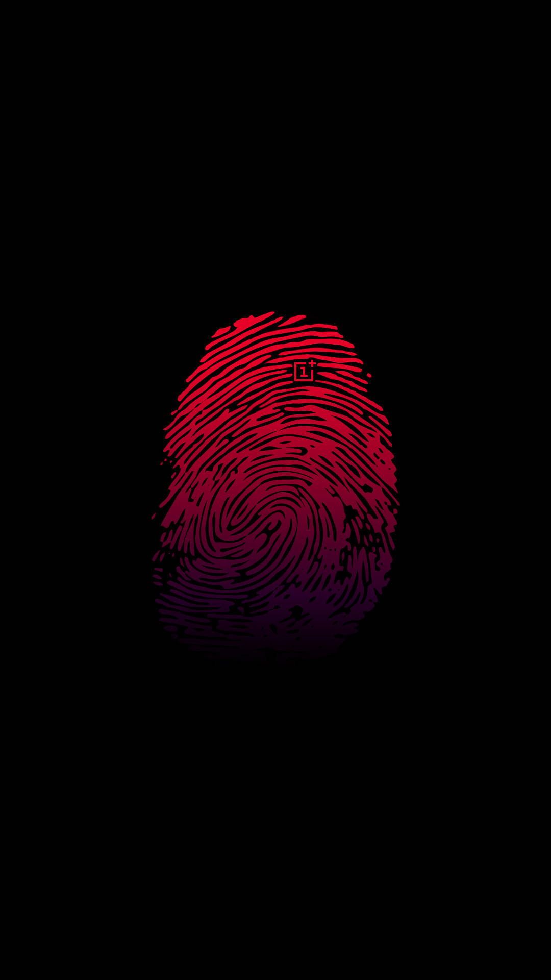 Vibrant Oneplus Red Thumbprint Image Background