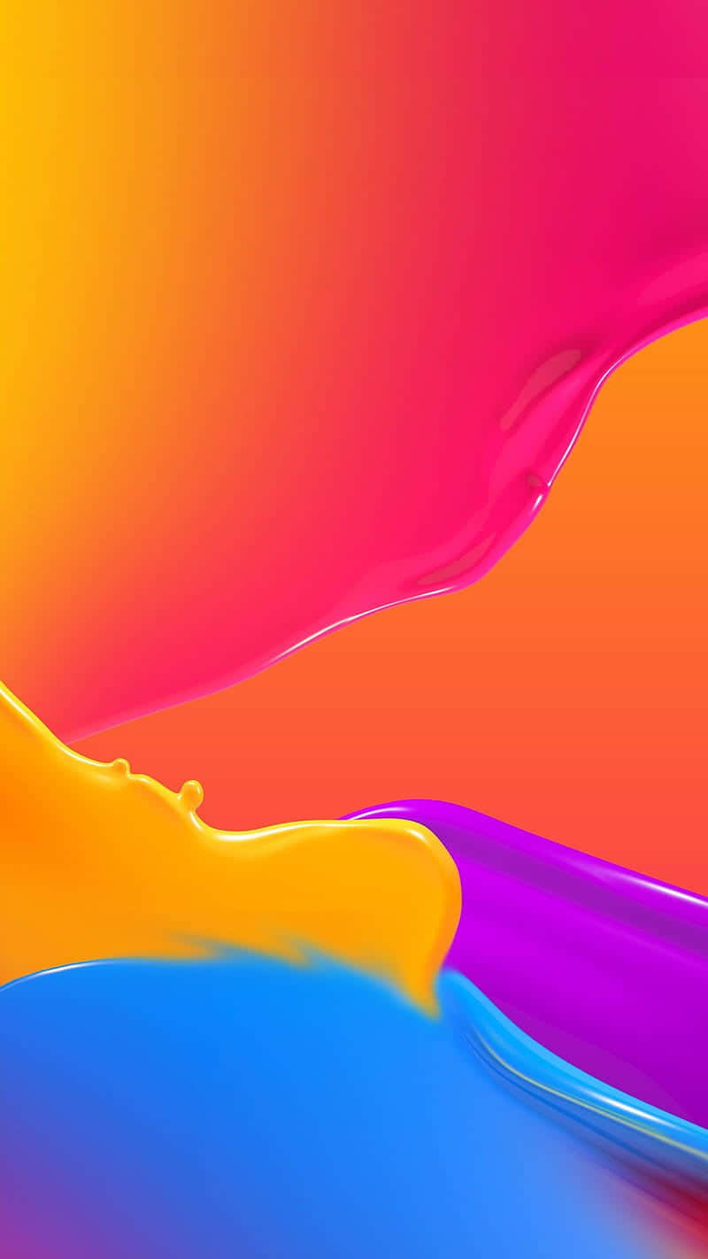 “vibrant Orange And Blue Color Combination” Background