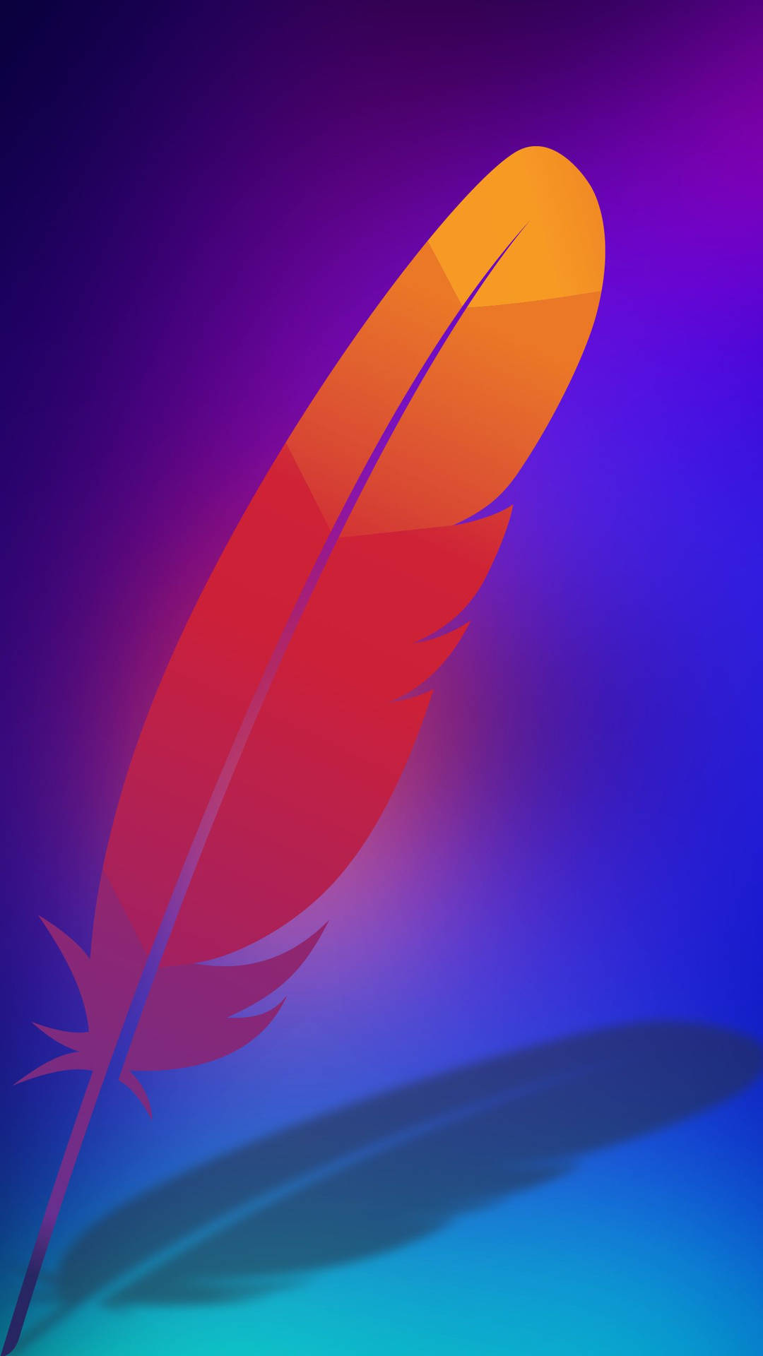 Vibrant Orange Feather On Galaxy Note 7 Display