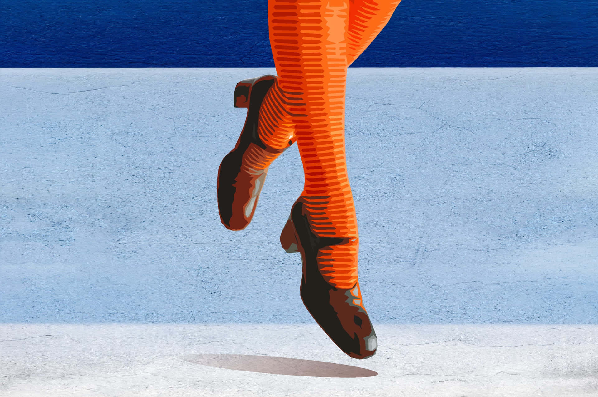 Vibrant Orange Legsin Motion
