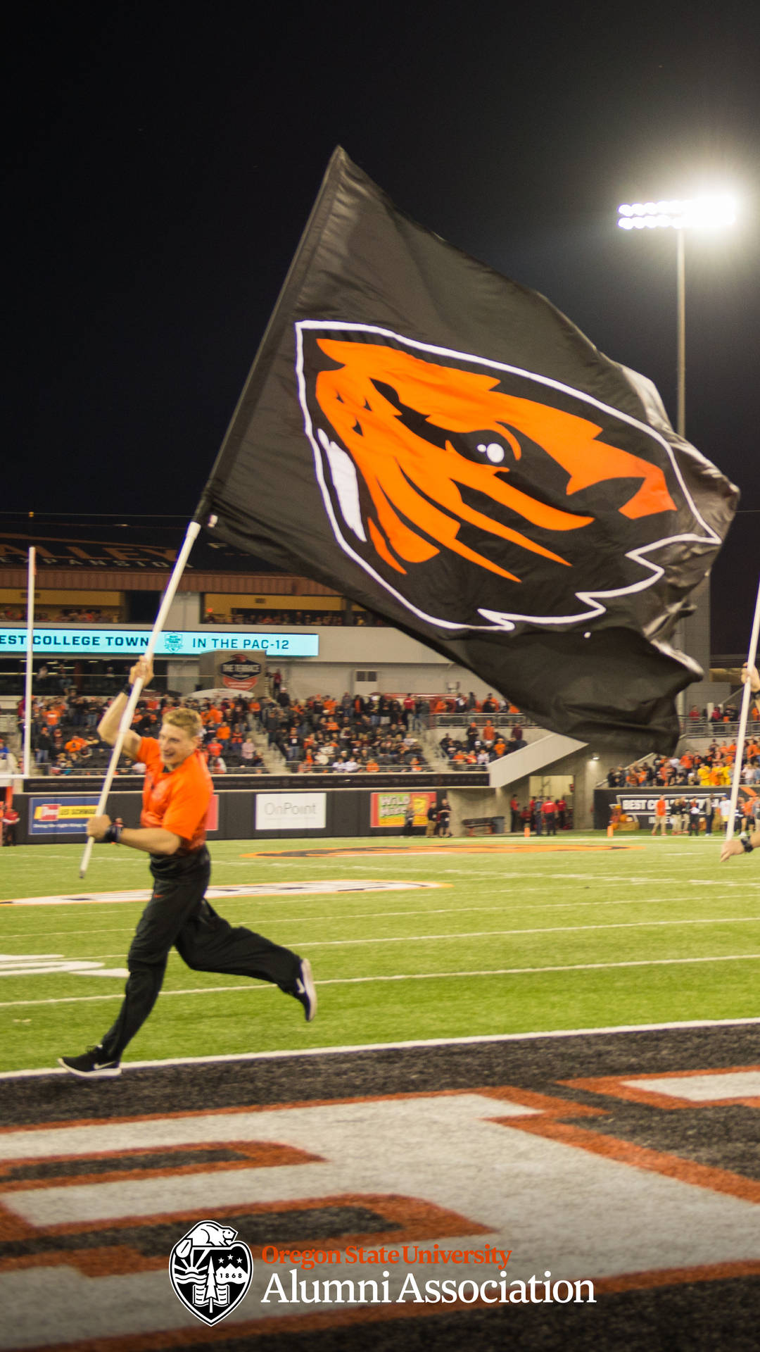 Vibrant Oregon State University Flag Background