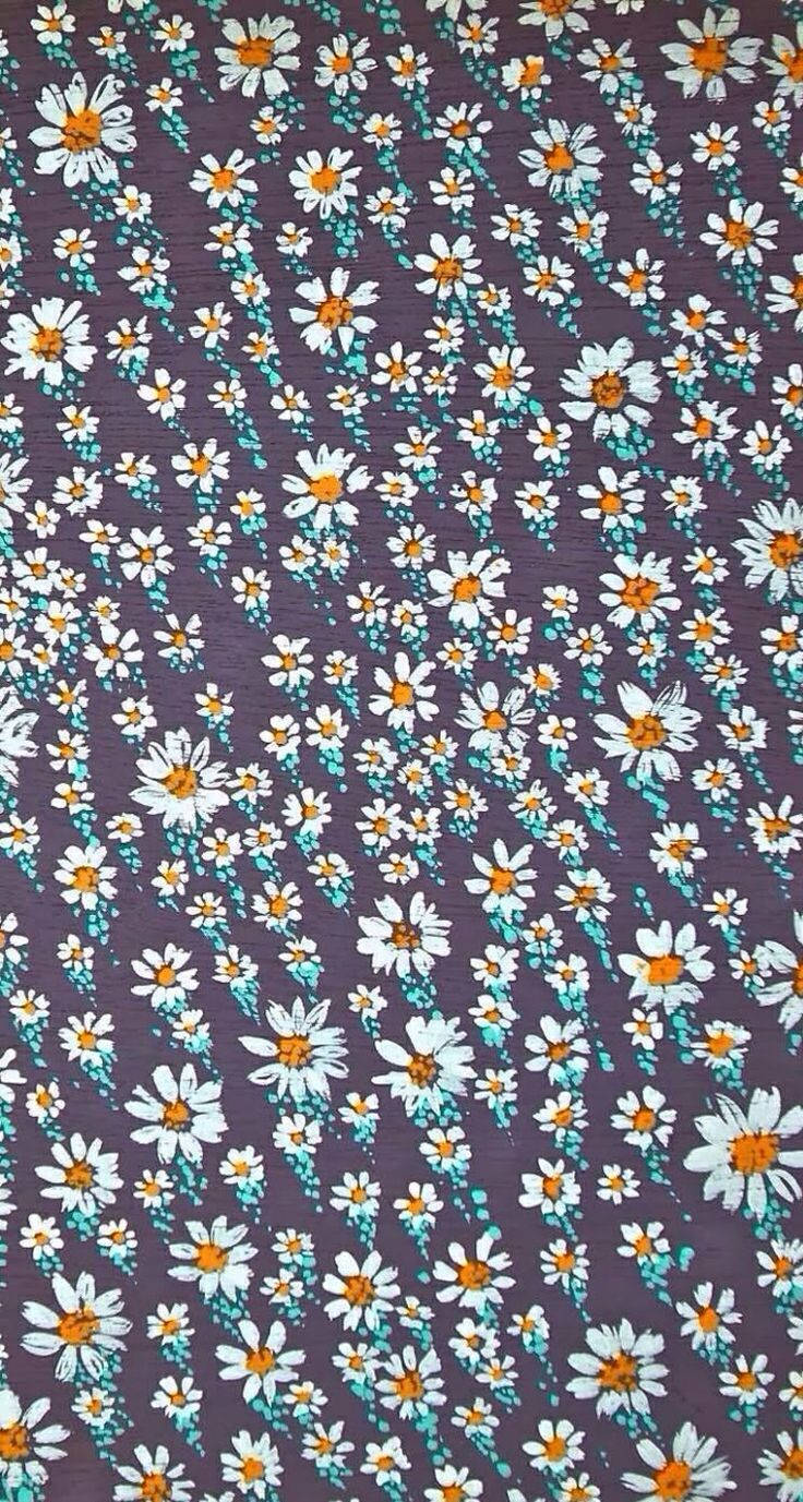 Vibrant Painted Daisies On Phone Background