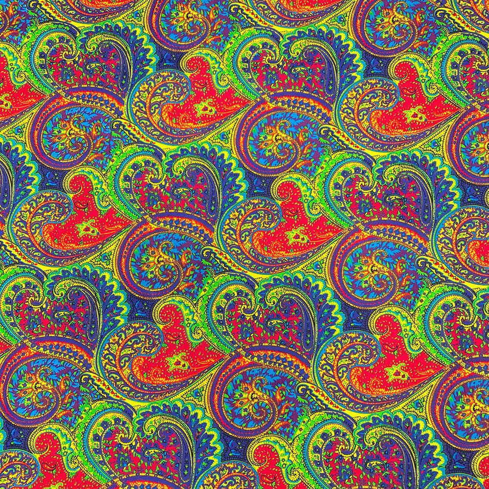 Vibrant_ Paisley_ African_ Print_ Fabric Background