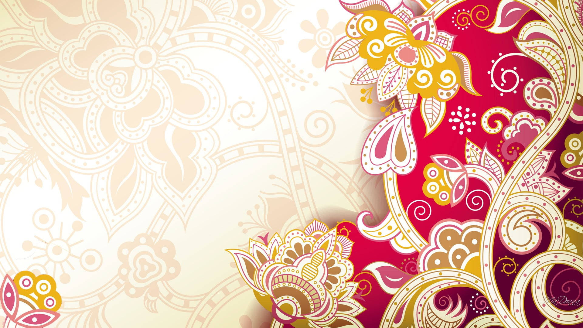 Vibrant Paisley Patterned Background Design Background