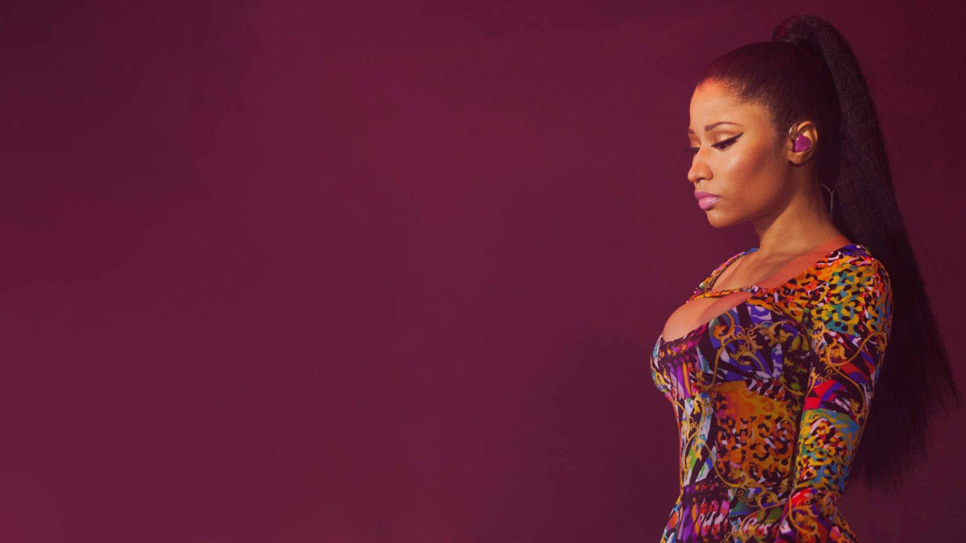 Vibrant Performance By Nicki Minaj Background