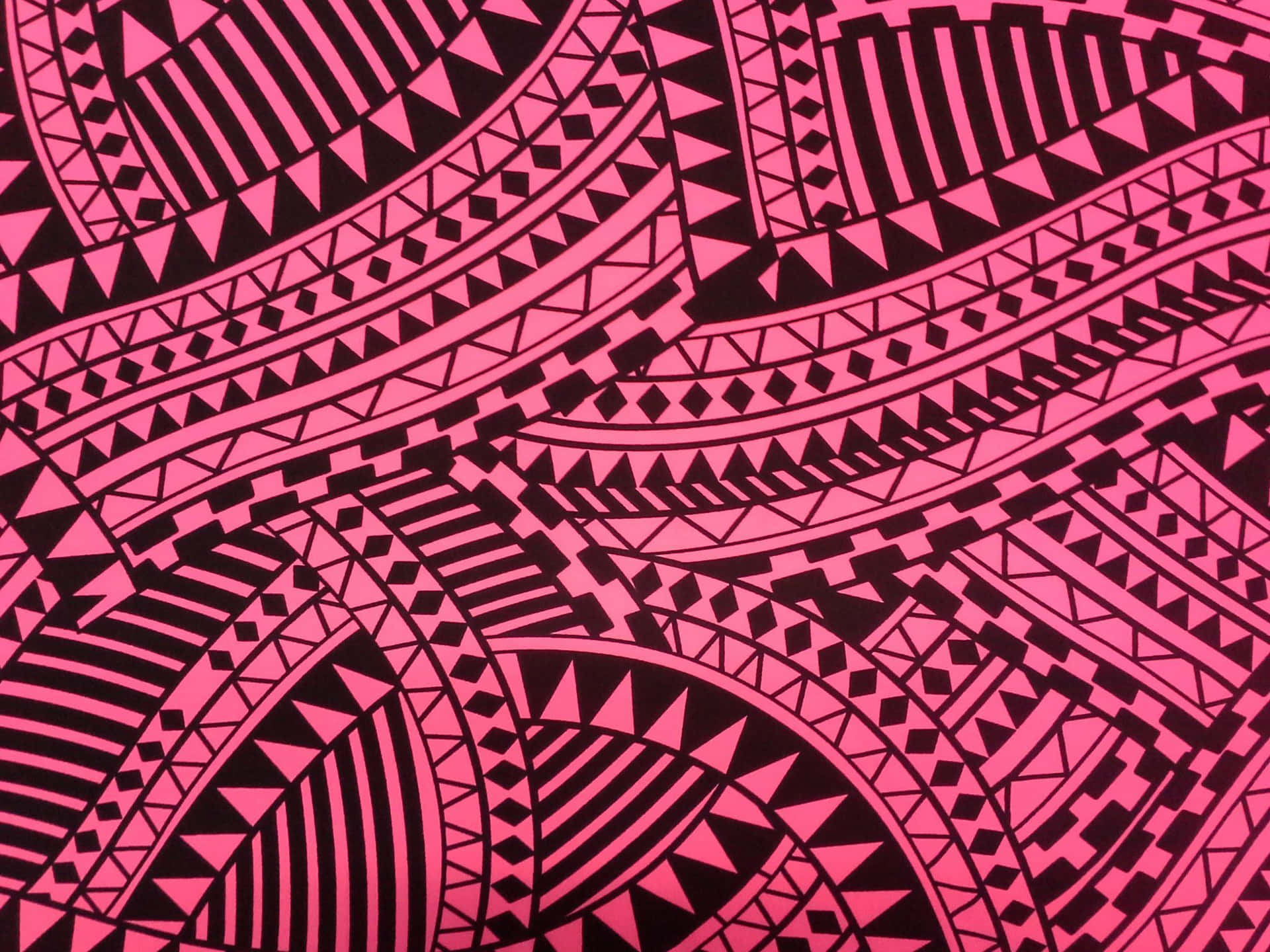 Vibrant Pink Black African Print Fabric Background