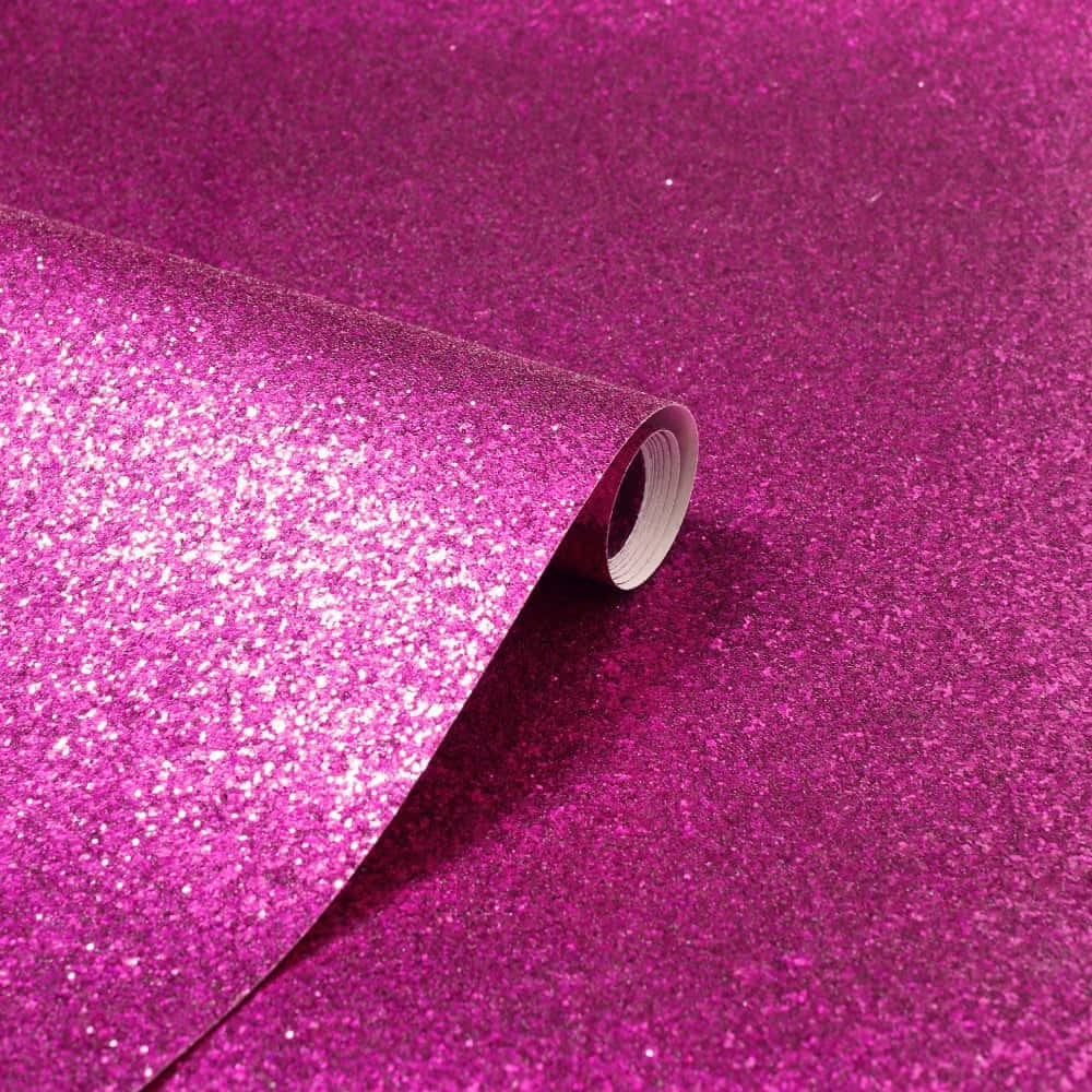 Vibrant Pink Glitter Roll Background