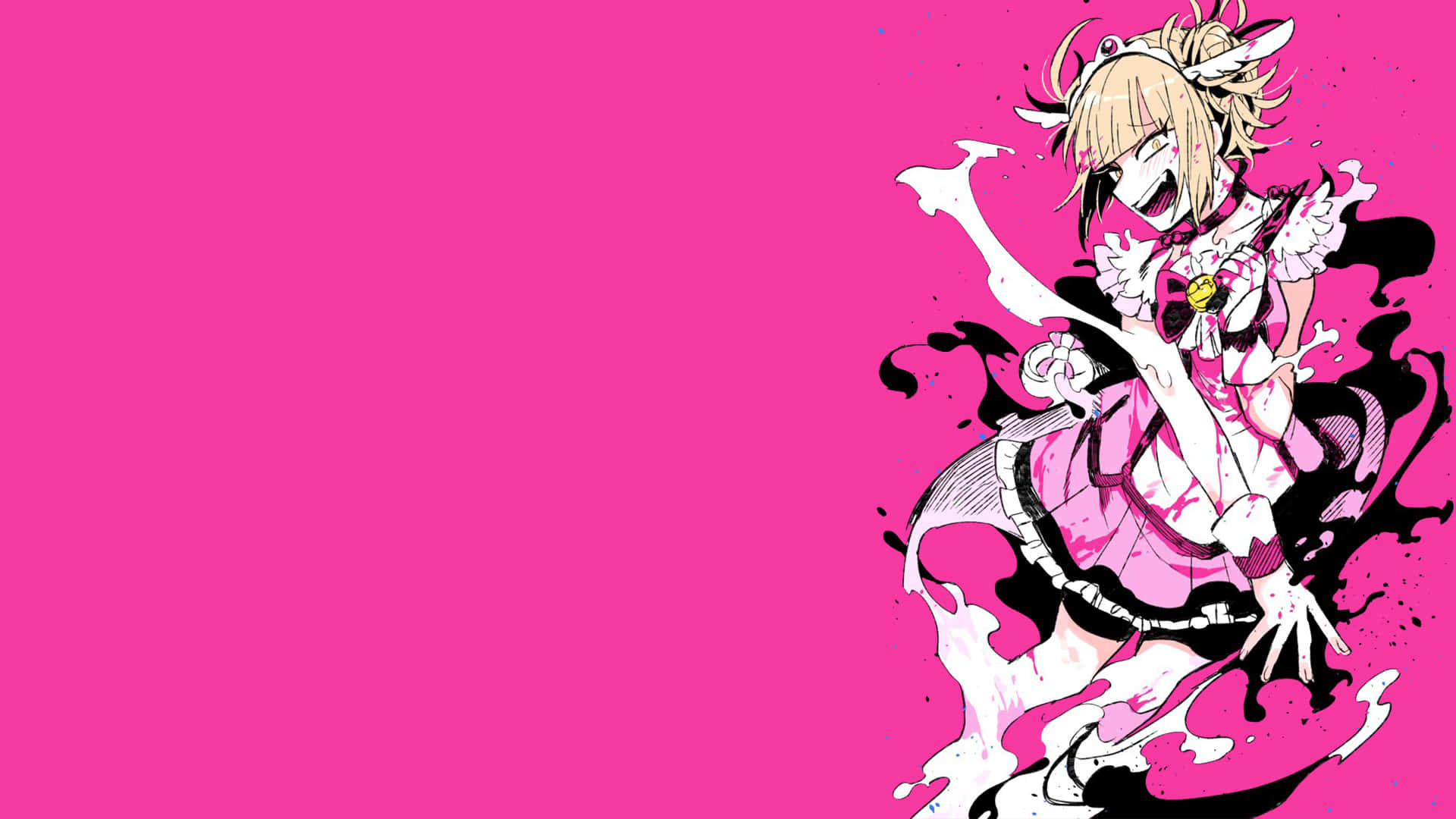 Vibrant Pink Himiko Toga Aesthetic Background