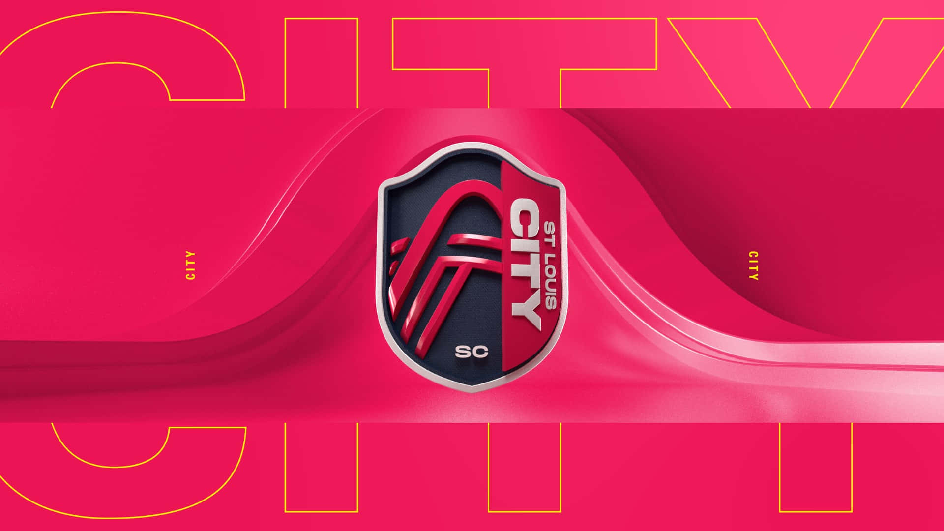 Vibrant Pink Logo Of St Louis City Sc Background