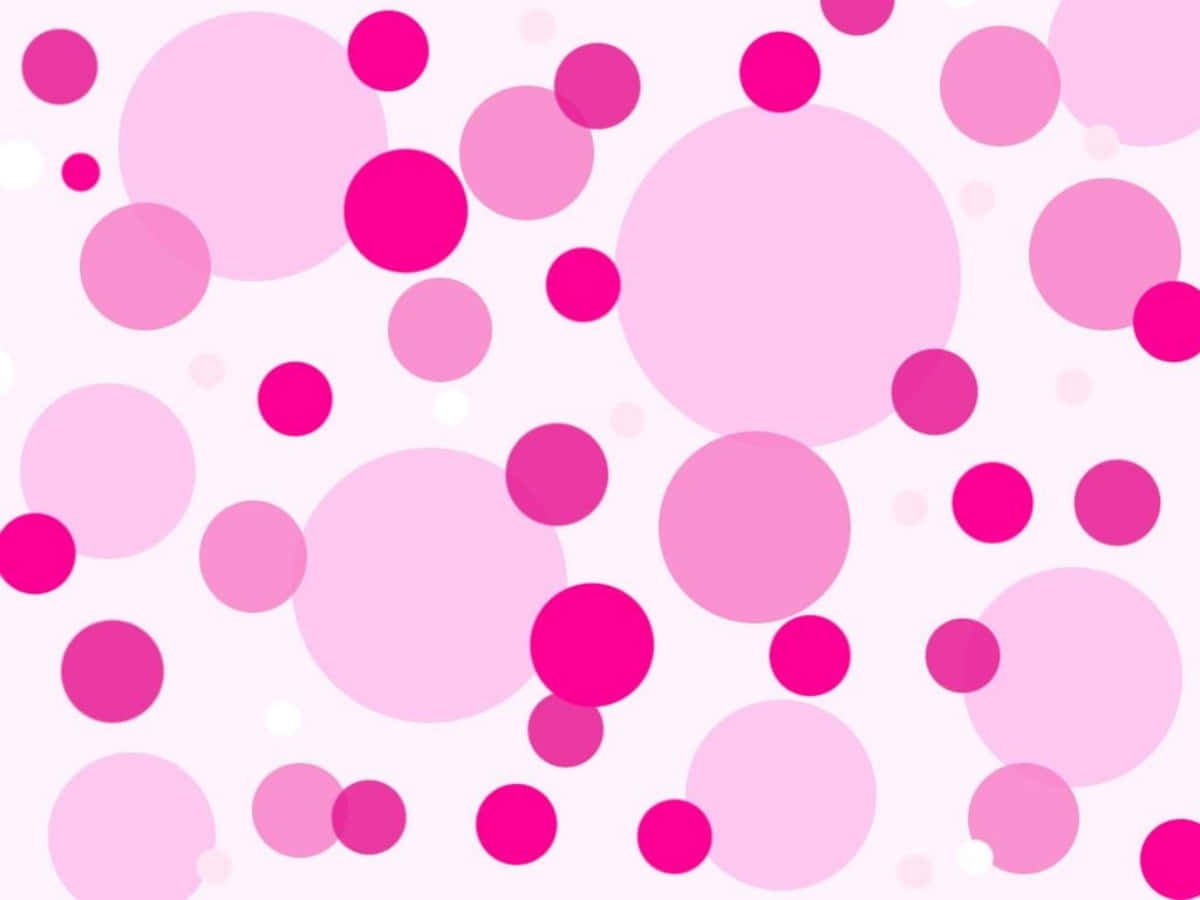 Vibrant Pink Polka Dot Wallpaper Background