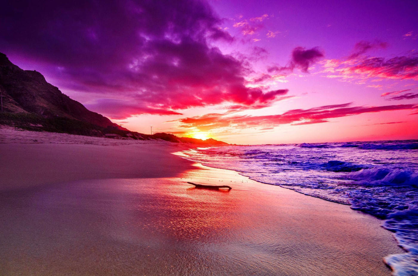 Vibrant Pink Sunset