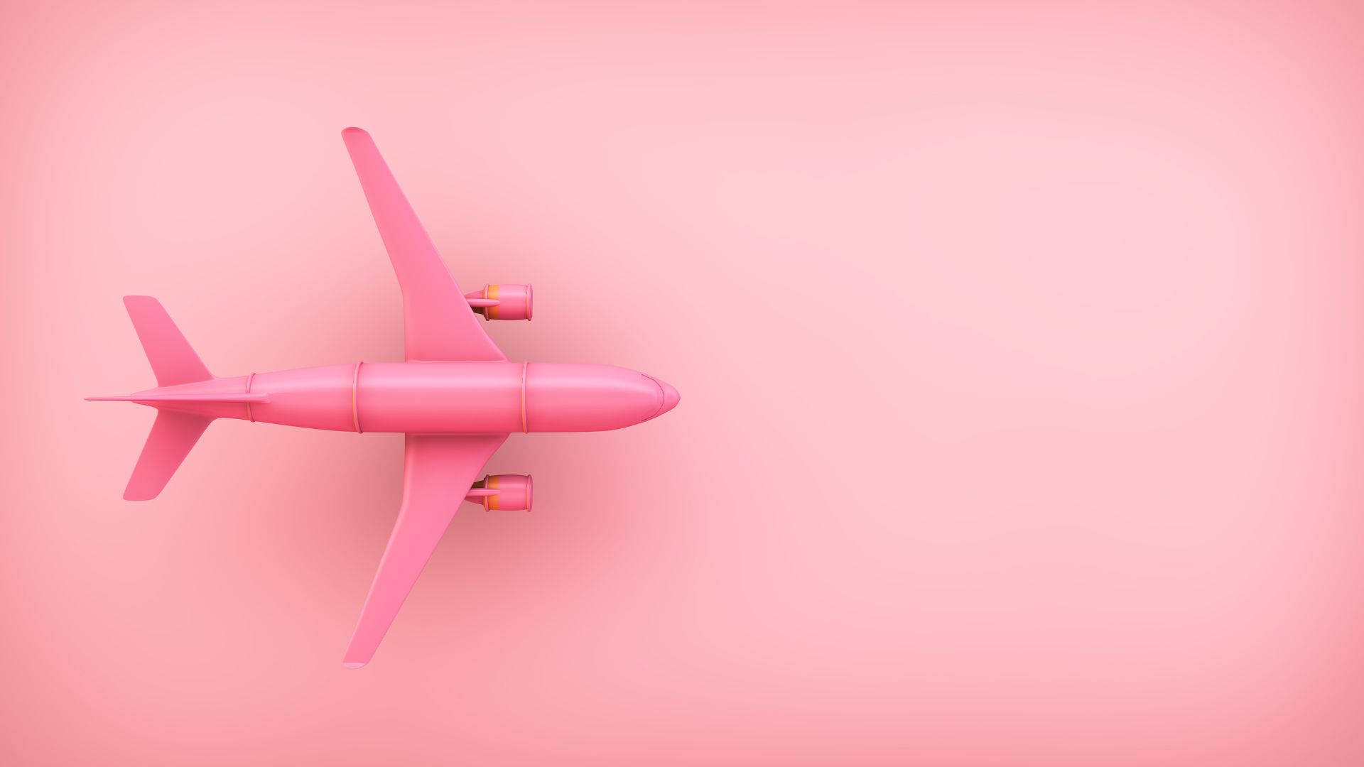 Vibrant Pink Toy Aeroplane Brightening Up The Sky