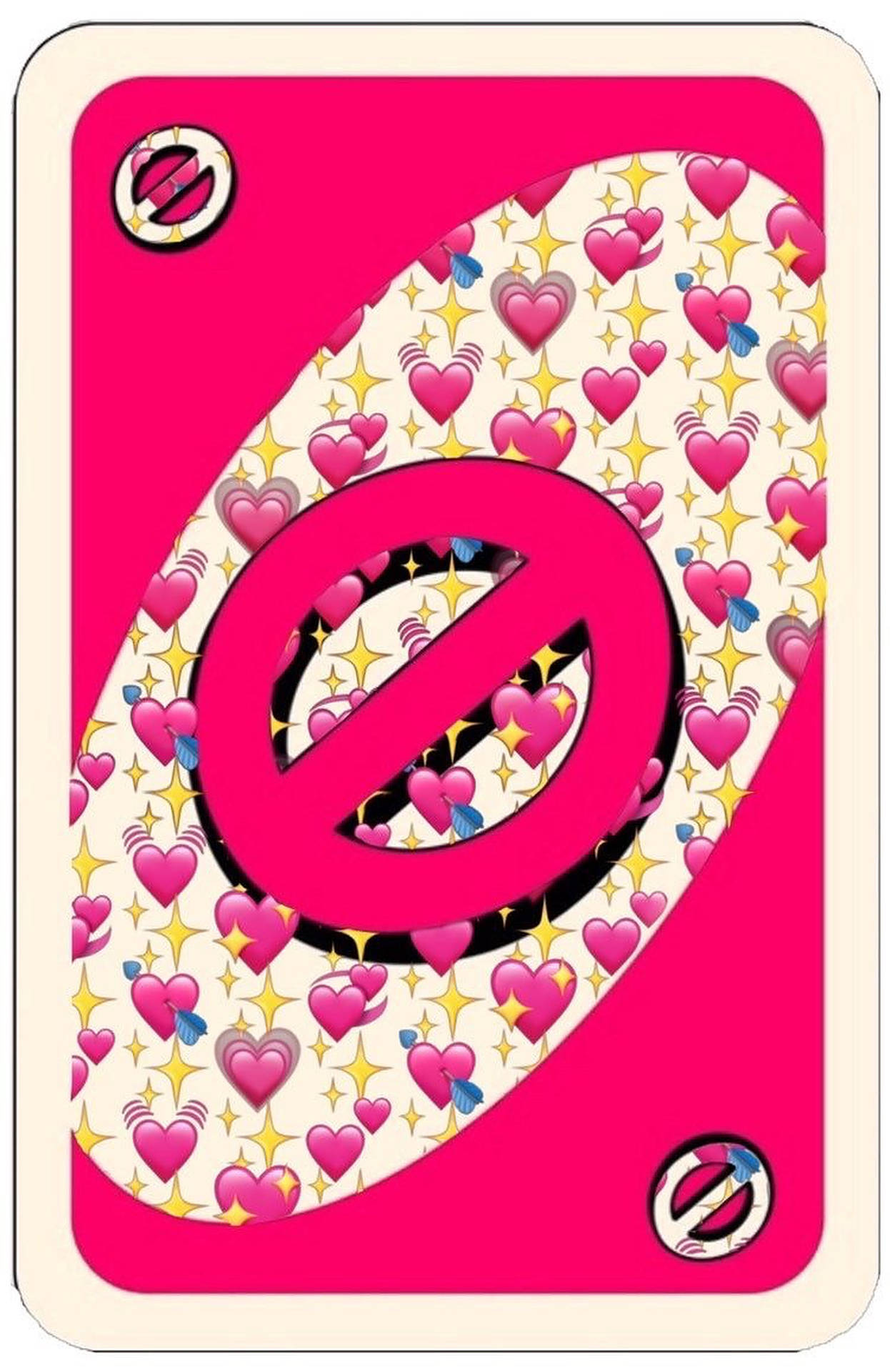 Vibrant Pink Uno 'skip' Card