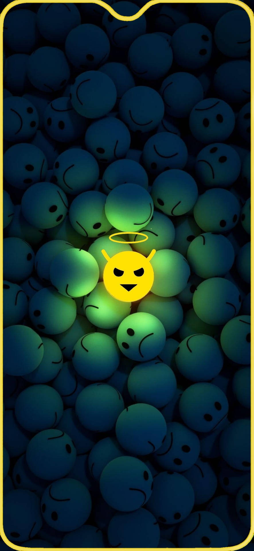 Vibrant Poco X2 With A Cheerful Yellow Emoji Background