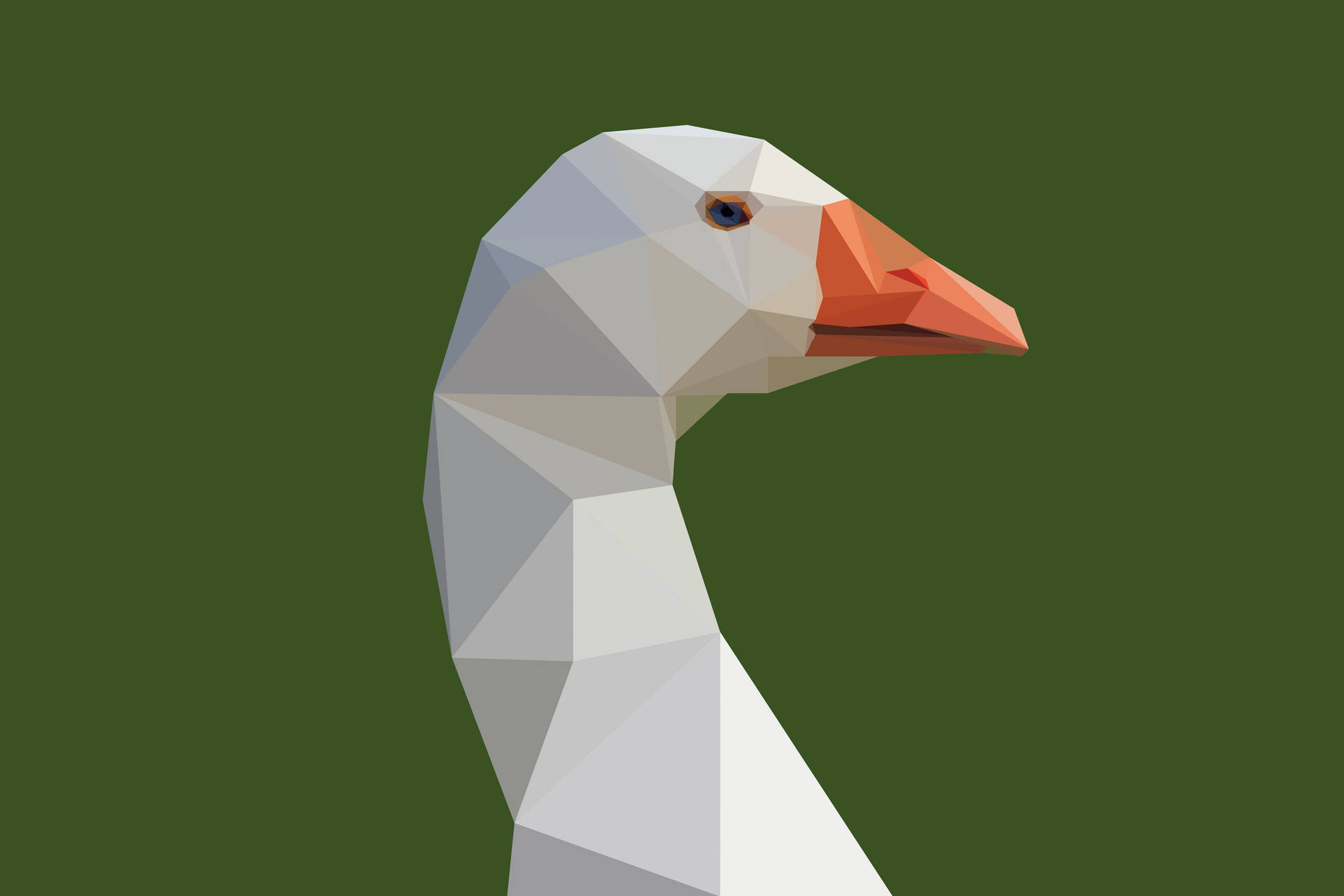 Vibrant Polygonal Duck Render With 4d Ultra Hd Quality