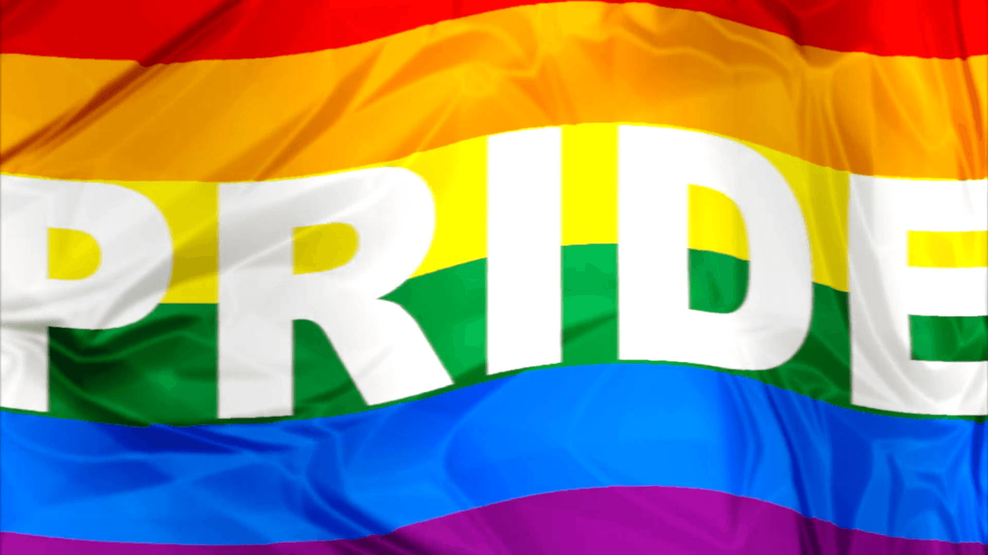 Vibrant Pride Flag With Inspiring Word Art Background