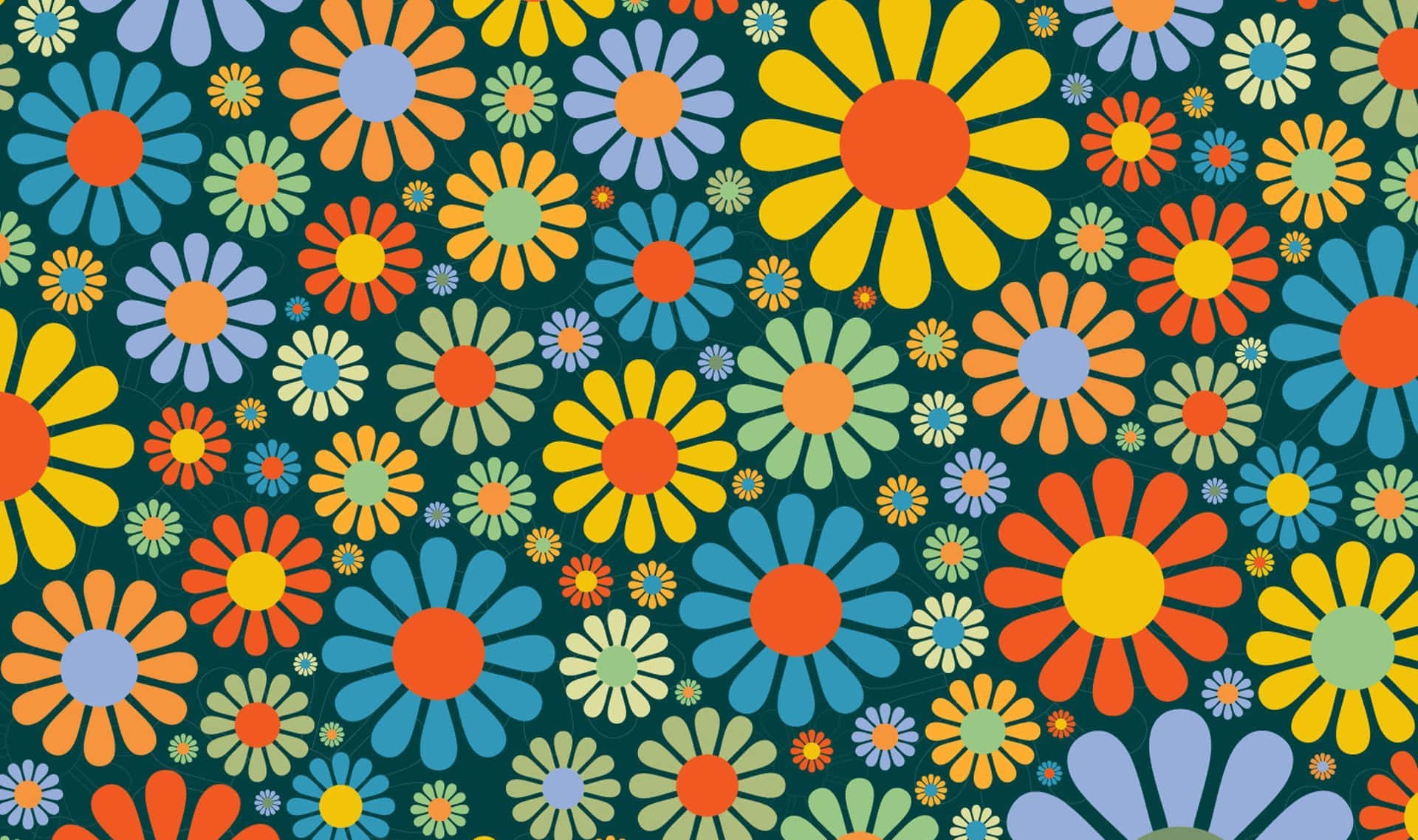 Vibrant Psychedelic 70s Aesthetic Image Background