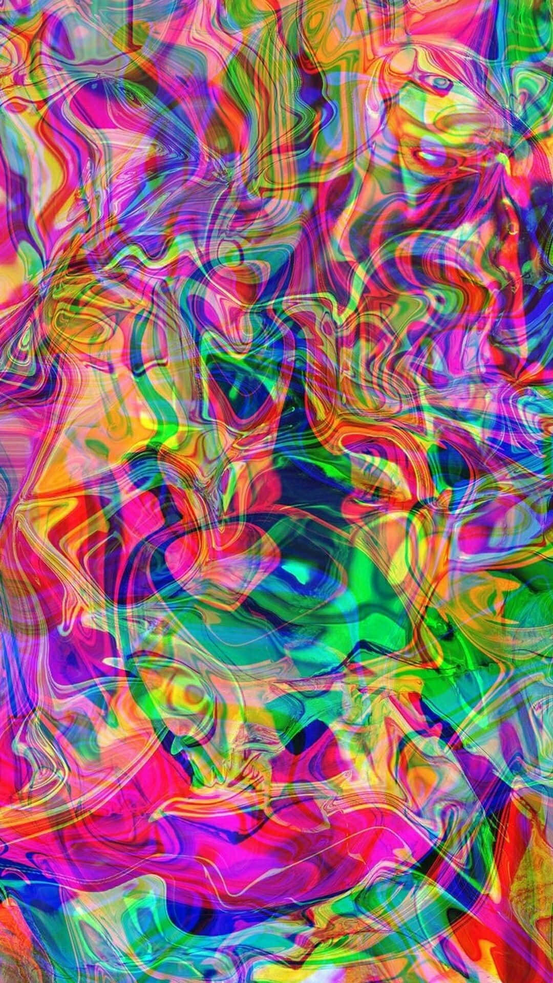 Vibrant Psychedelic Colors Background