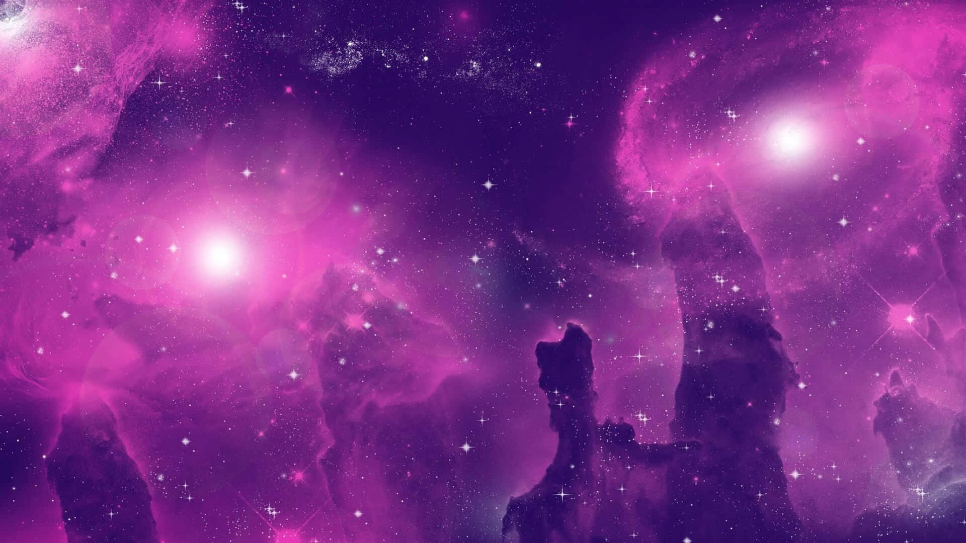 Vibrant Purple Nebula Space Background