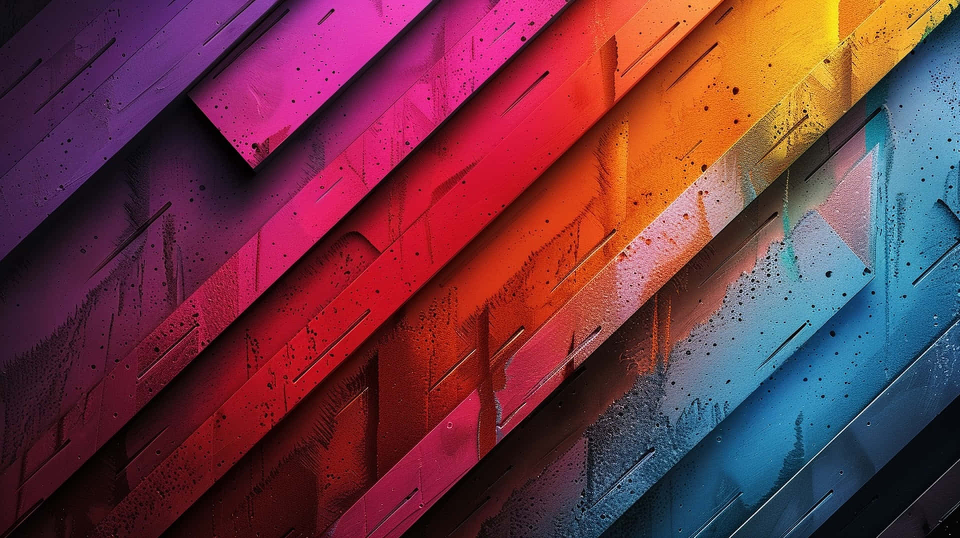 Vibrant Rainbow Planks Background Background