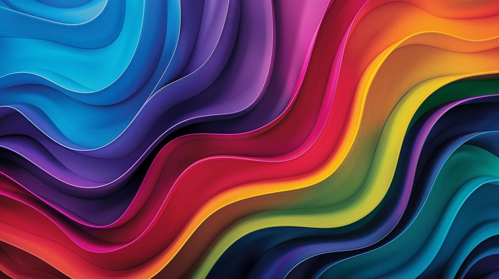 Vibrant_ Rainbow_ Waves_ Abstract Background