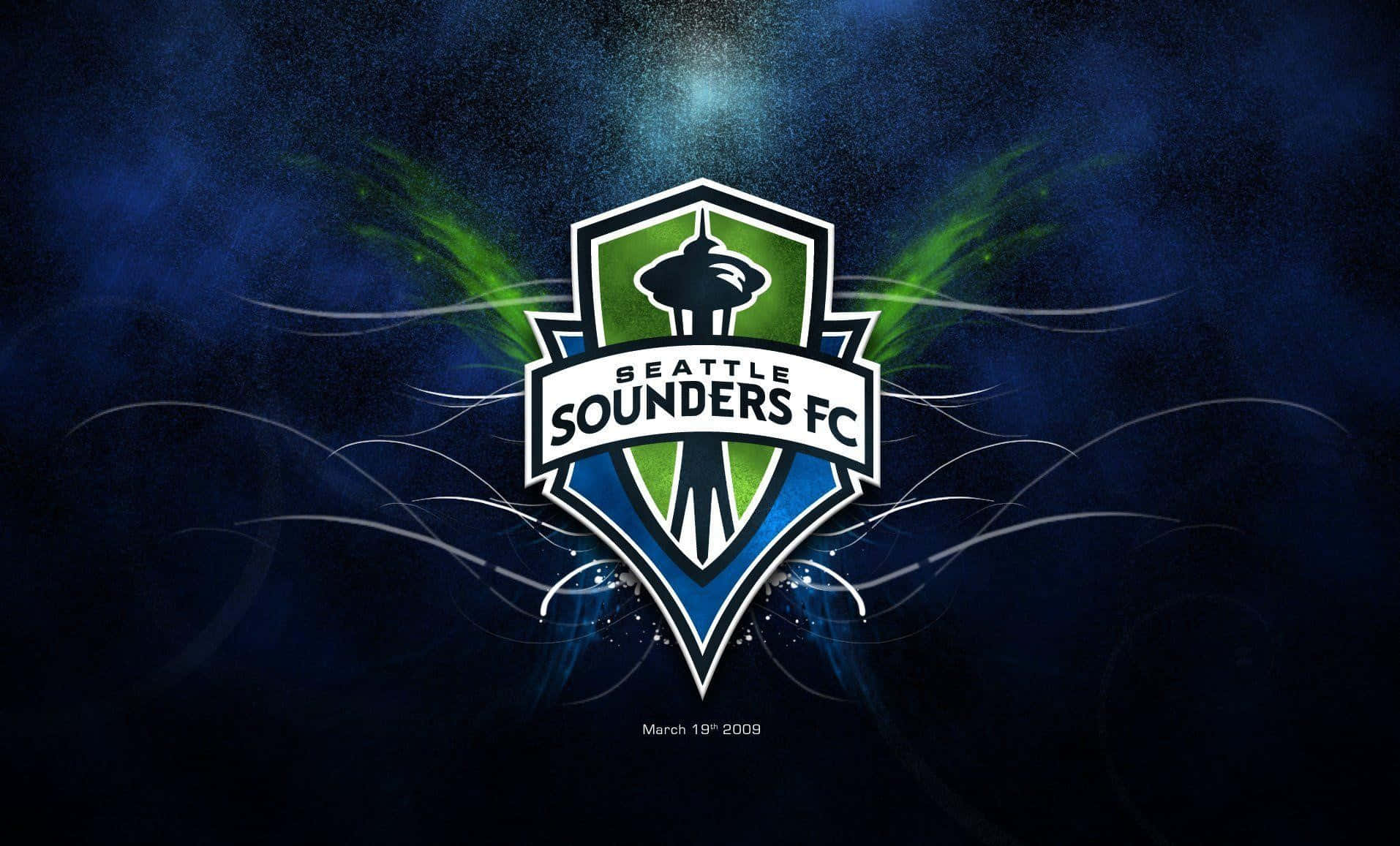 Vibrant Rave Green Seattle Sounders Fc Logo Background