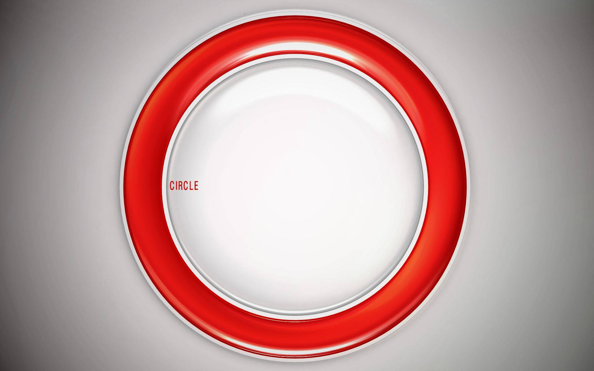 Vibrant Red Circle On A Minimalistic Background