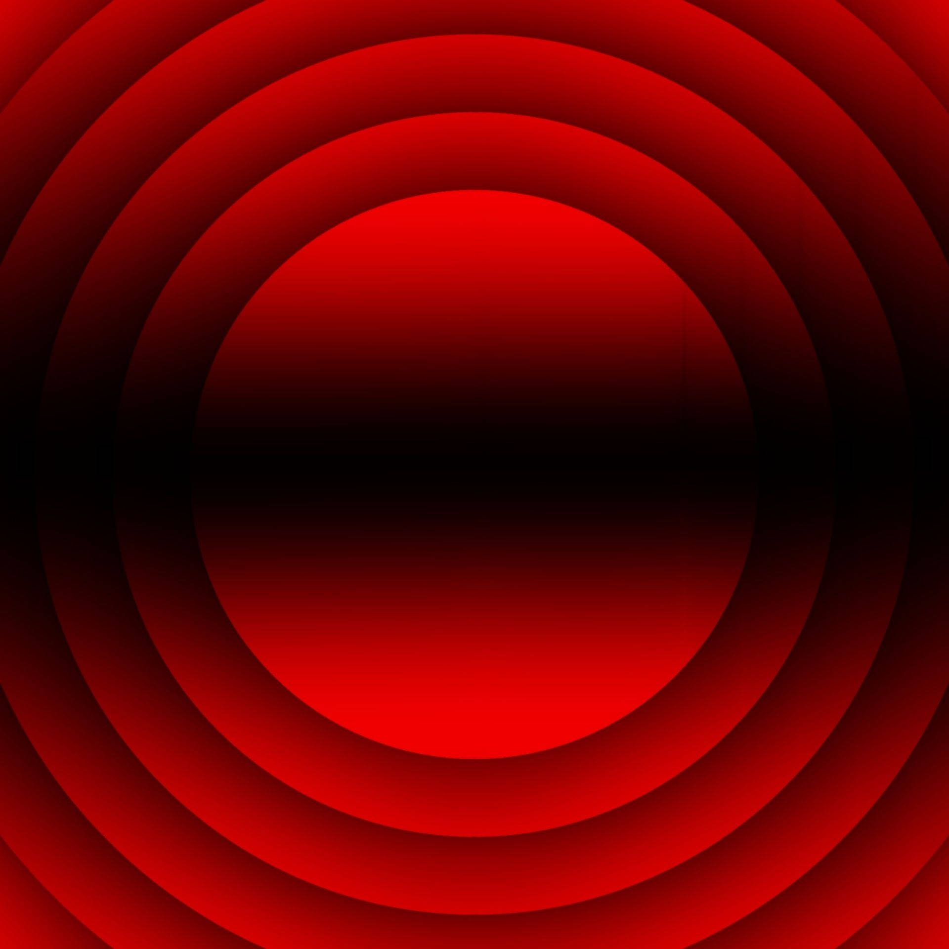 Vibrant Red Circle With A Dark Shadow Background