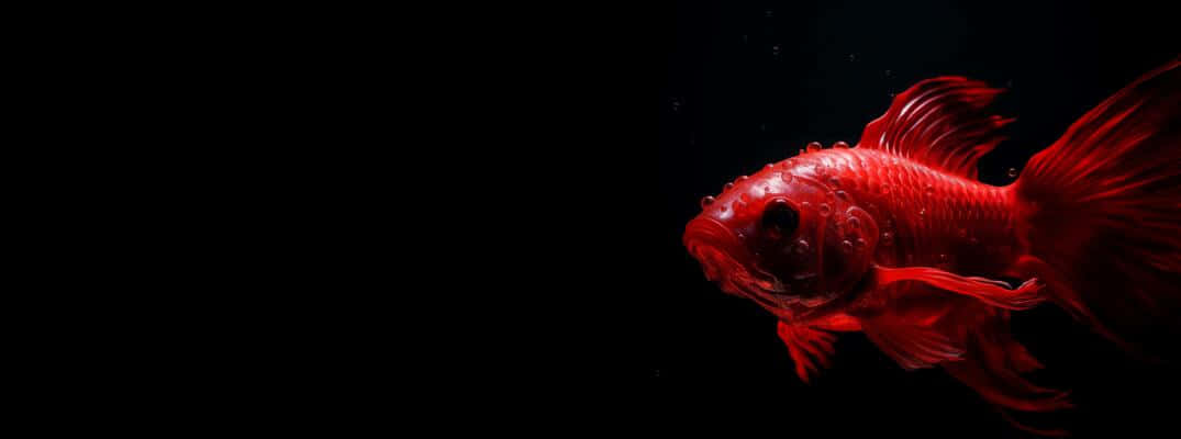 Vibrant Red Fishin Dark Waters.jpg Background