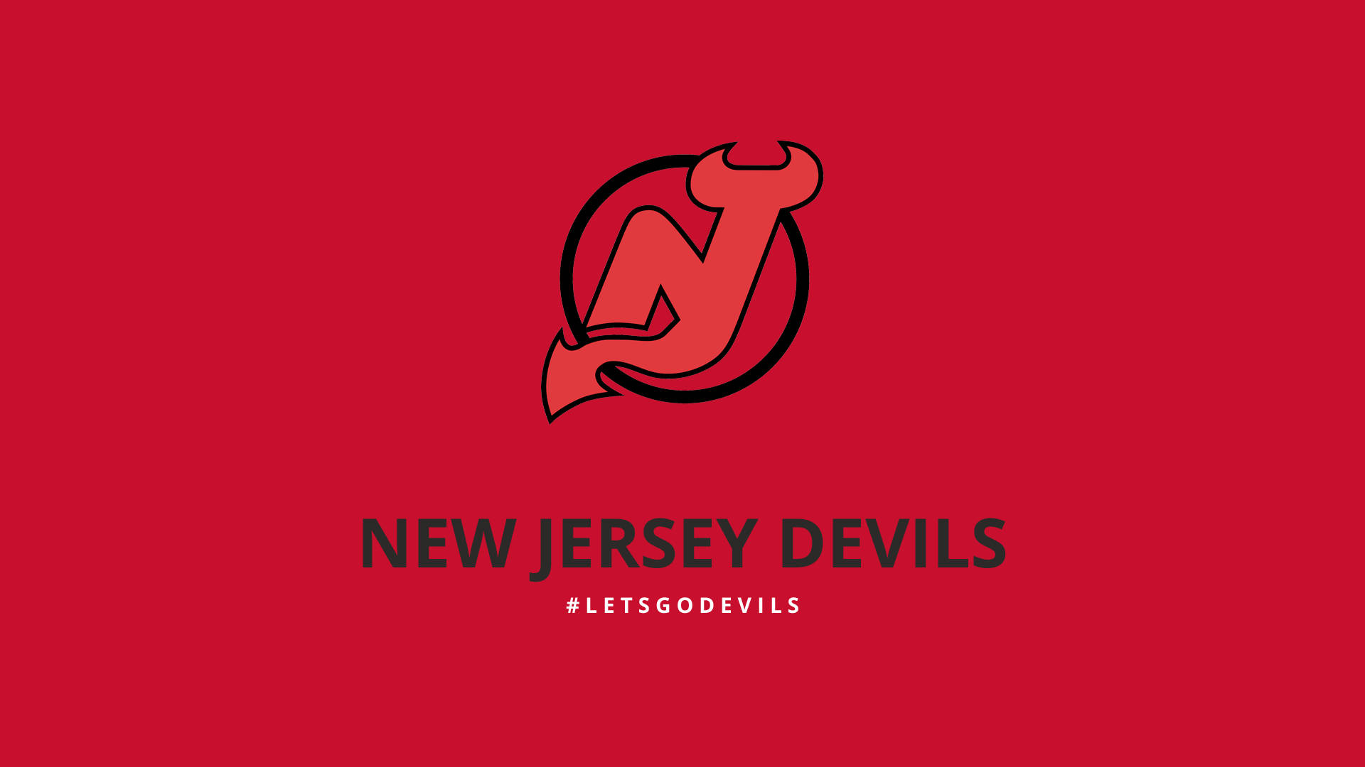 Vibrant Red New Jersey Devils Poster Background