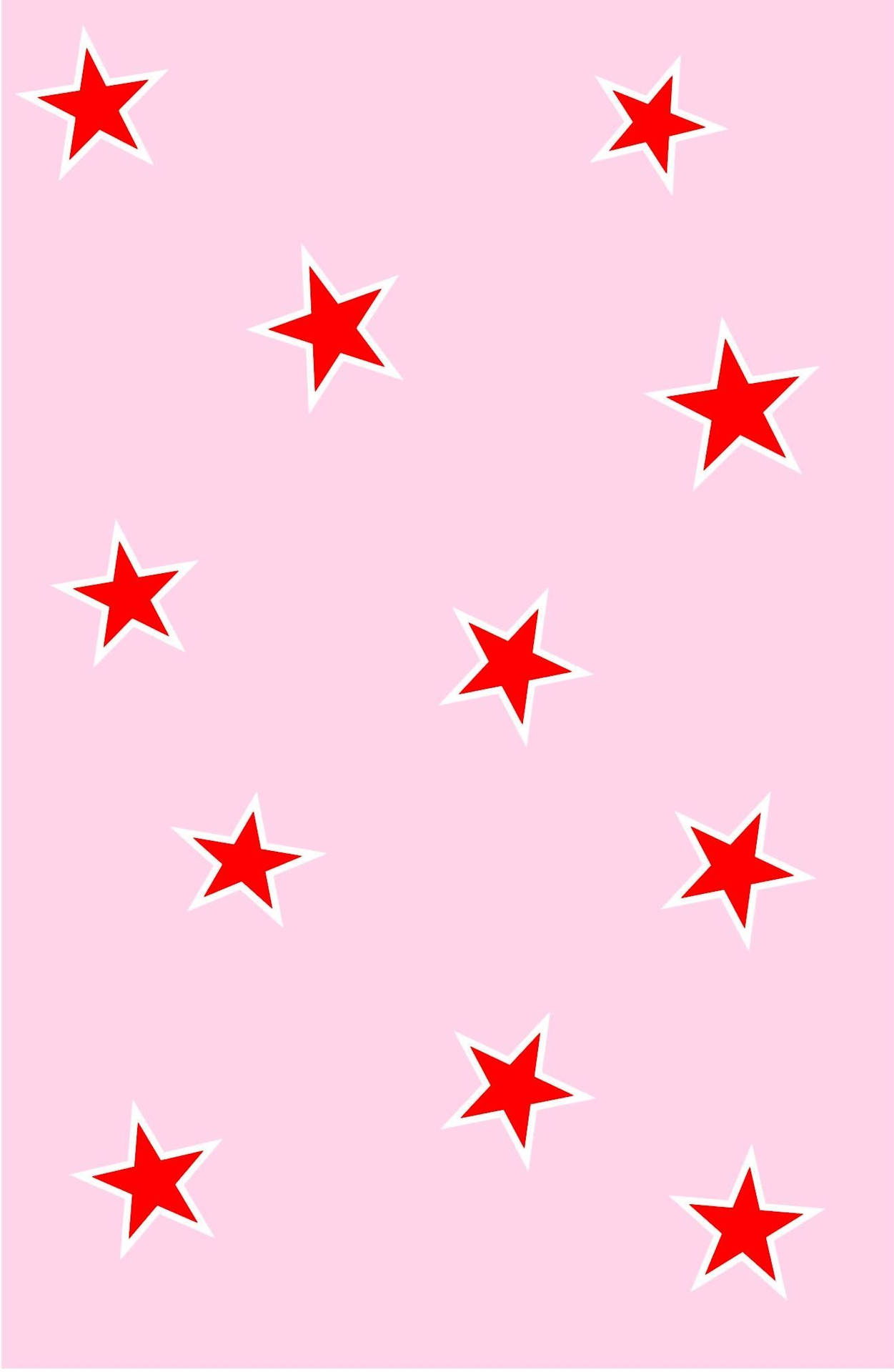 Vibrant Red Star Pattern Background