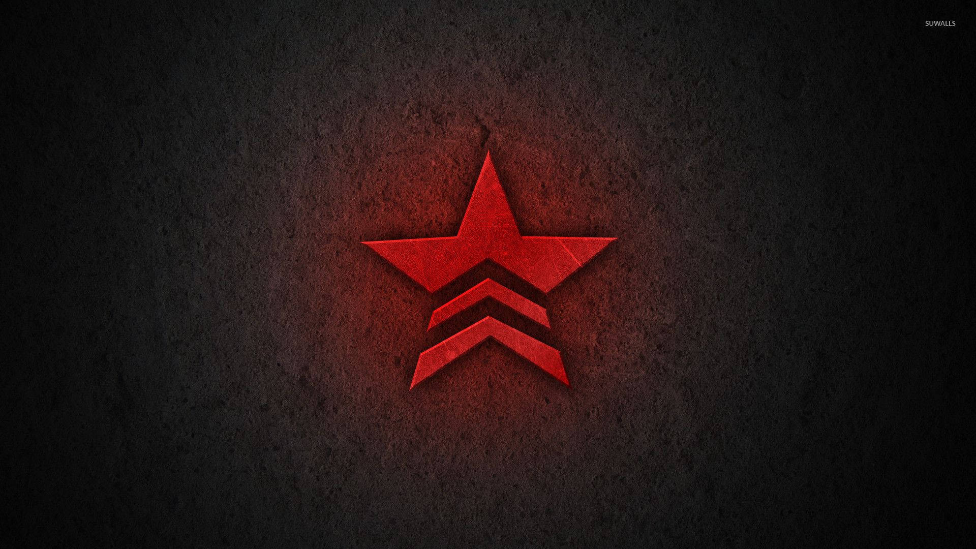 Vibrant Red Star, Symbol Of Renegade Background