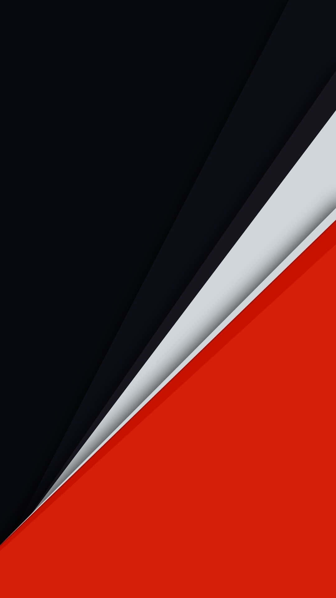 Vibrant Red, White And Black Abstract