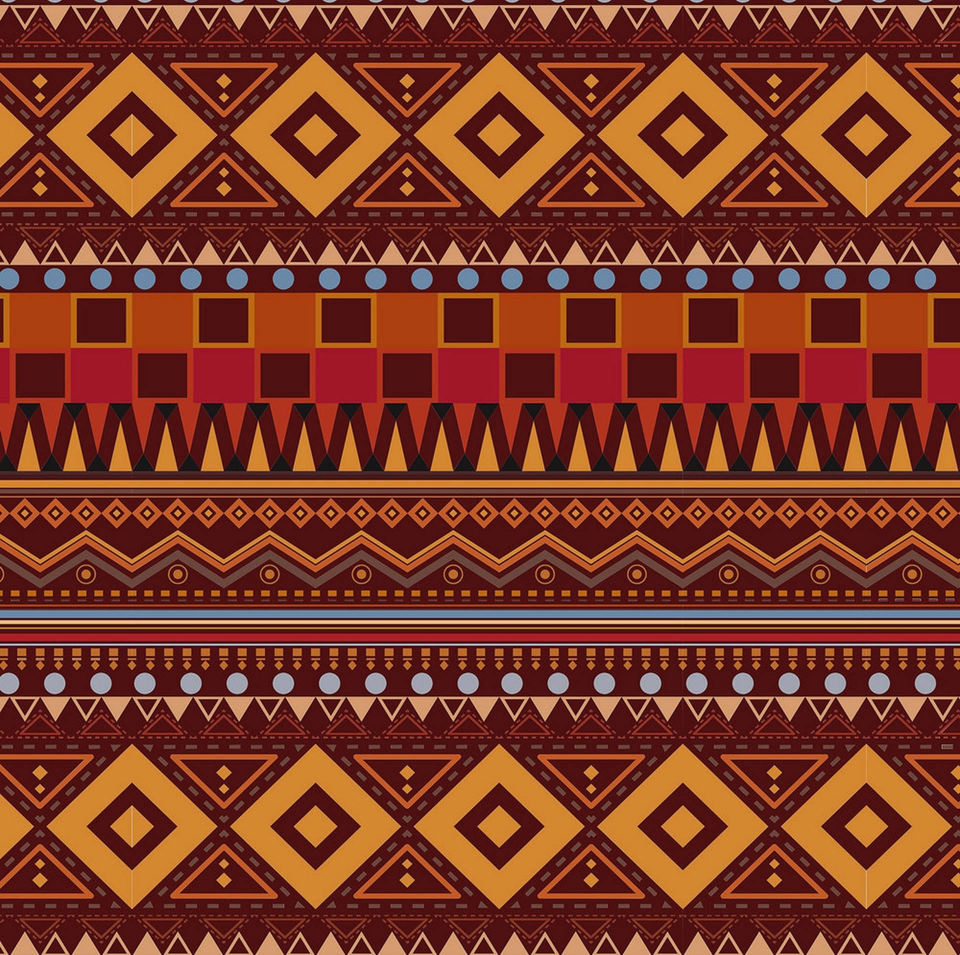 Vibrant Retro Tribal Pattern Background