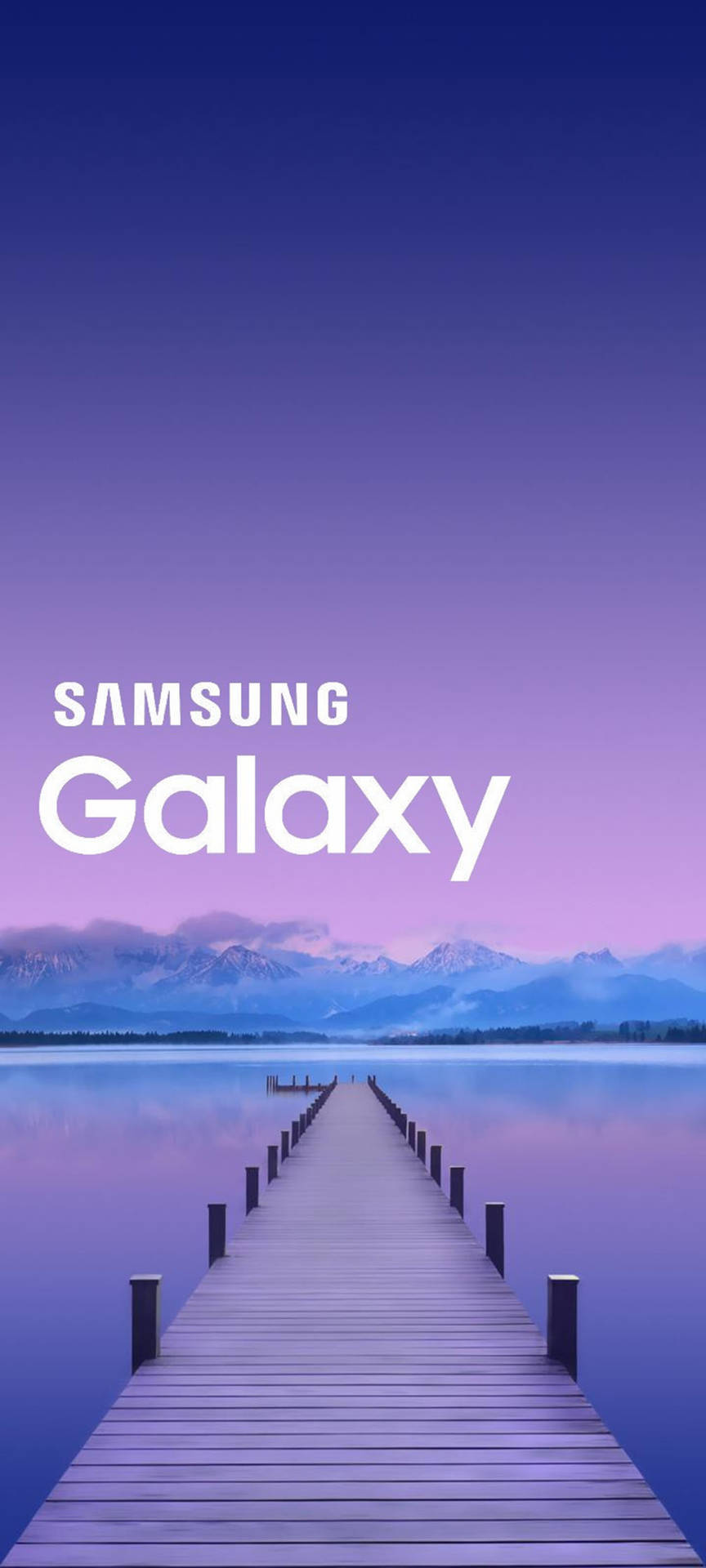 Vibrant Samsung Galaxy Wooden Dock Background