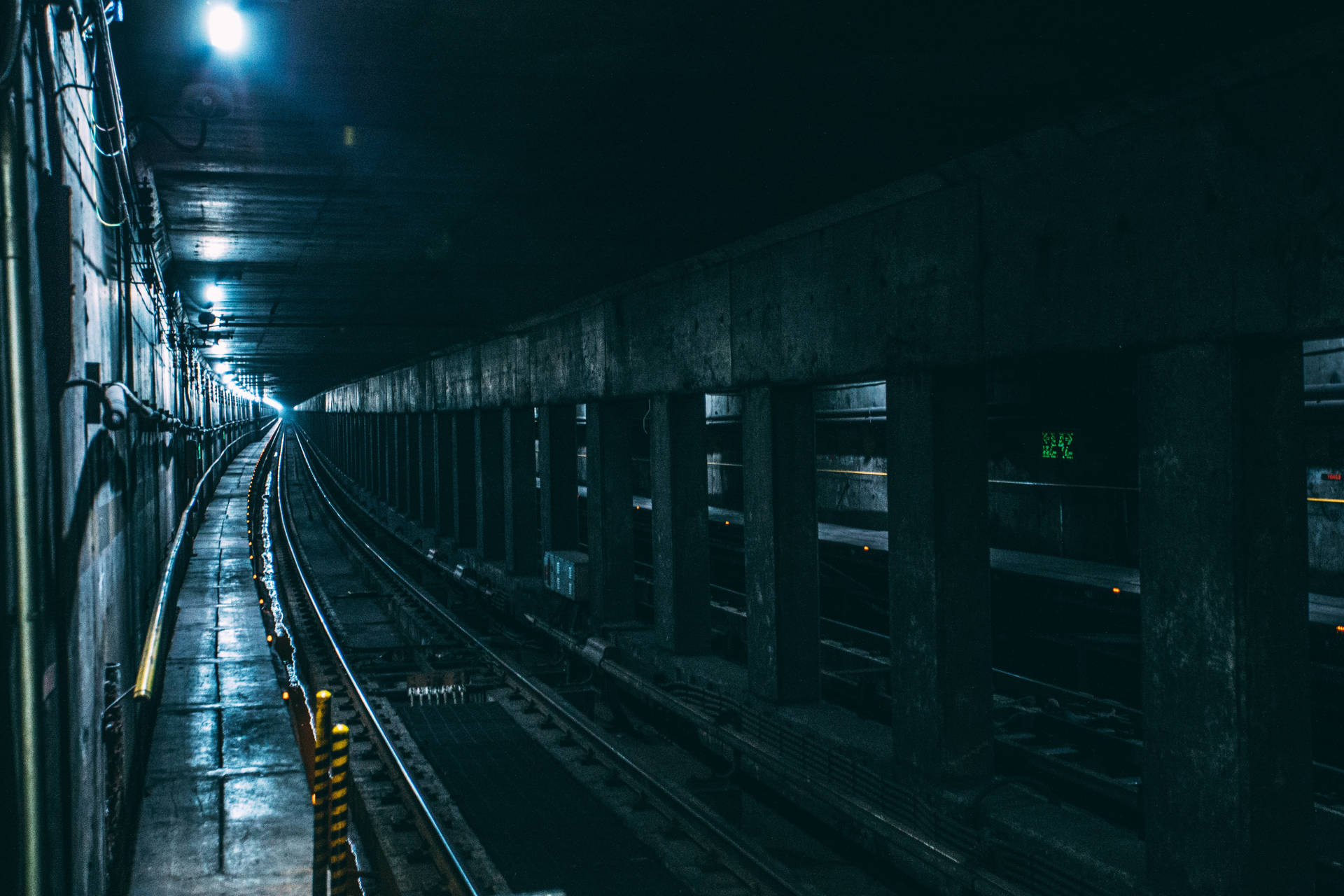 Vibrant Shanghai Metro Underground Tunnel