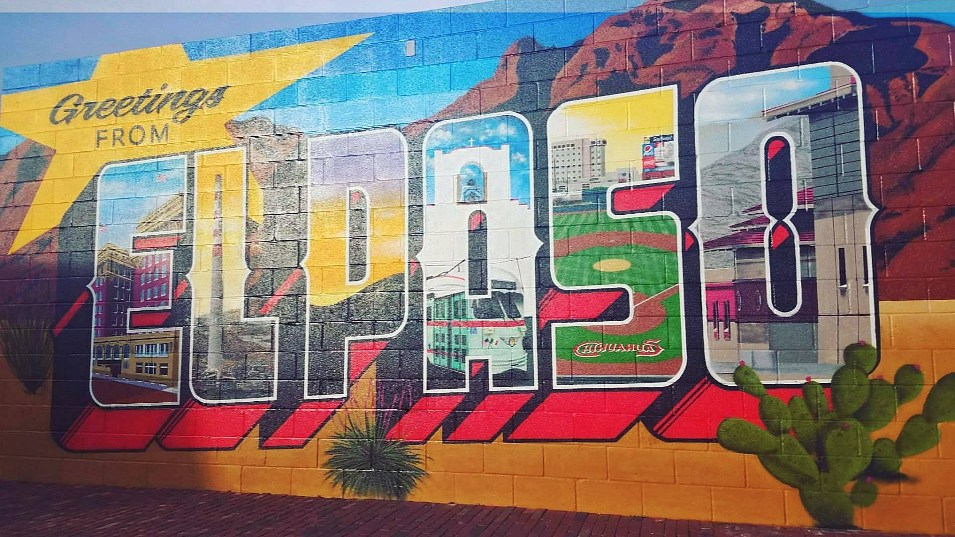 Vibrant Sunset Couple Enjoying Mountain View In El Paso Background