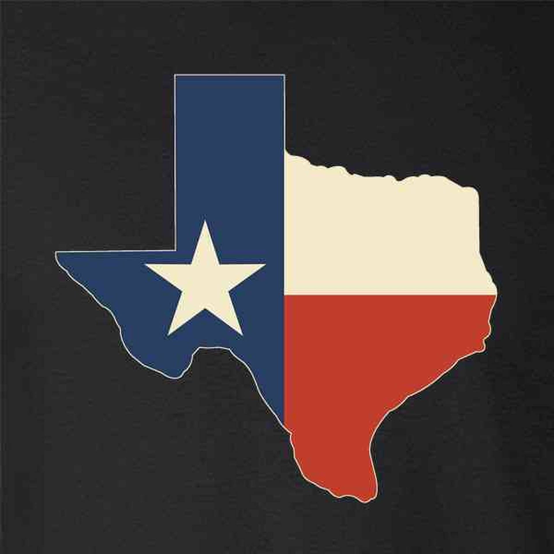 Vibrant Texas Flag Imprinted On Map