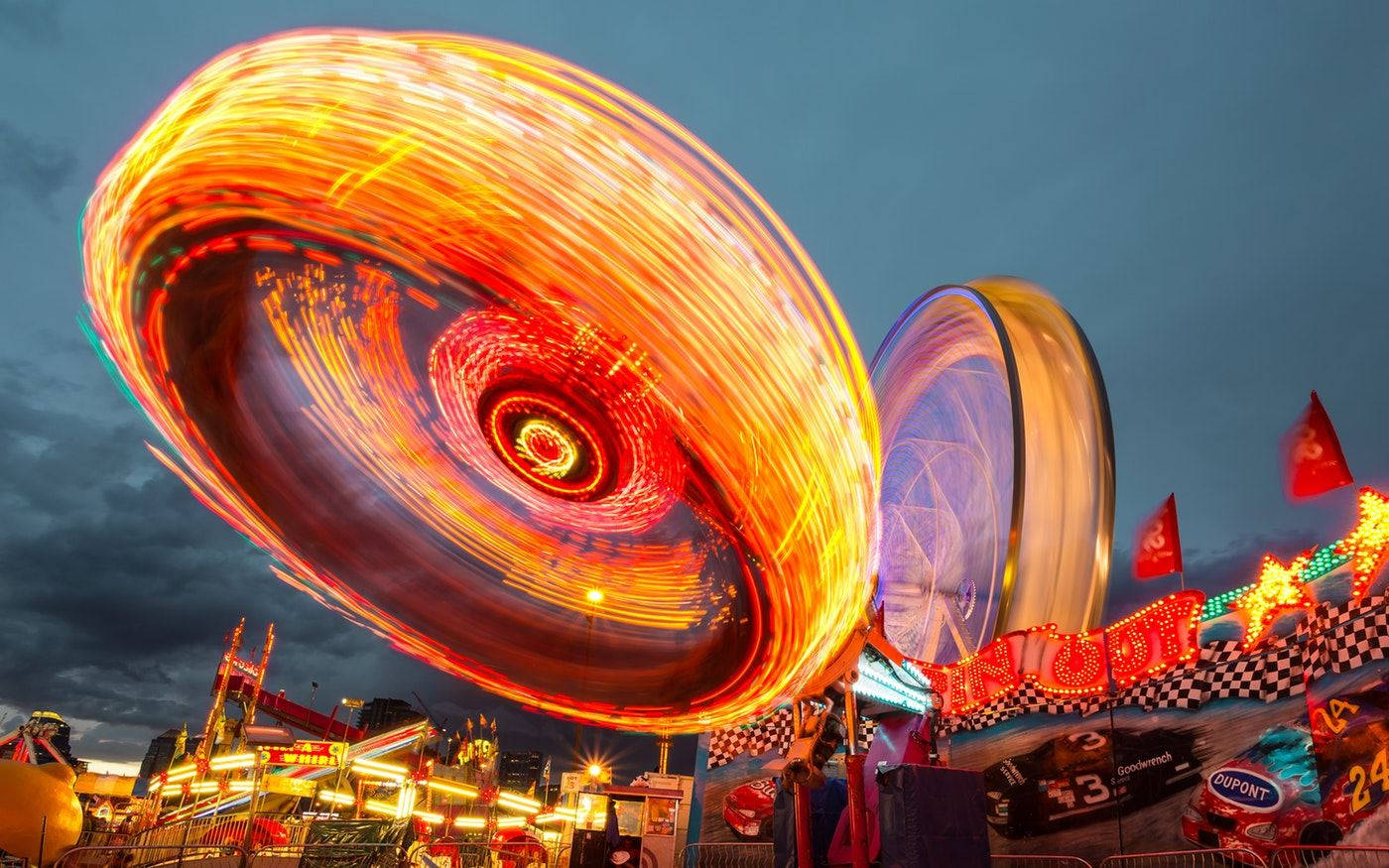 Vibrant Time-lapse Of Florida State Fair Background