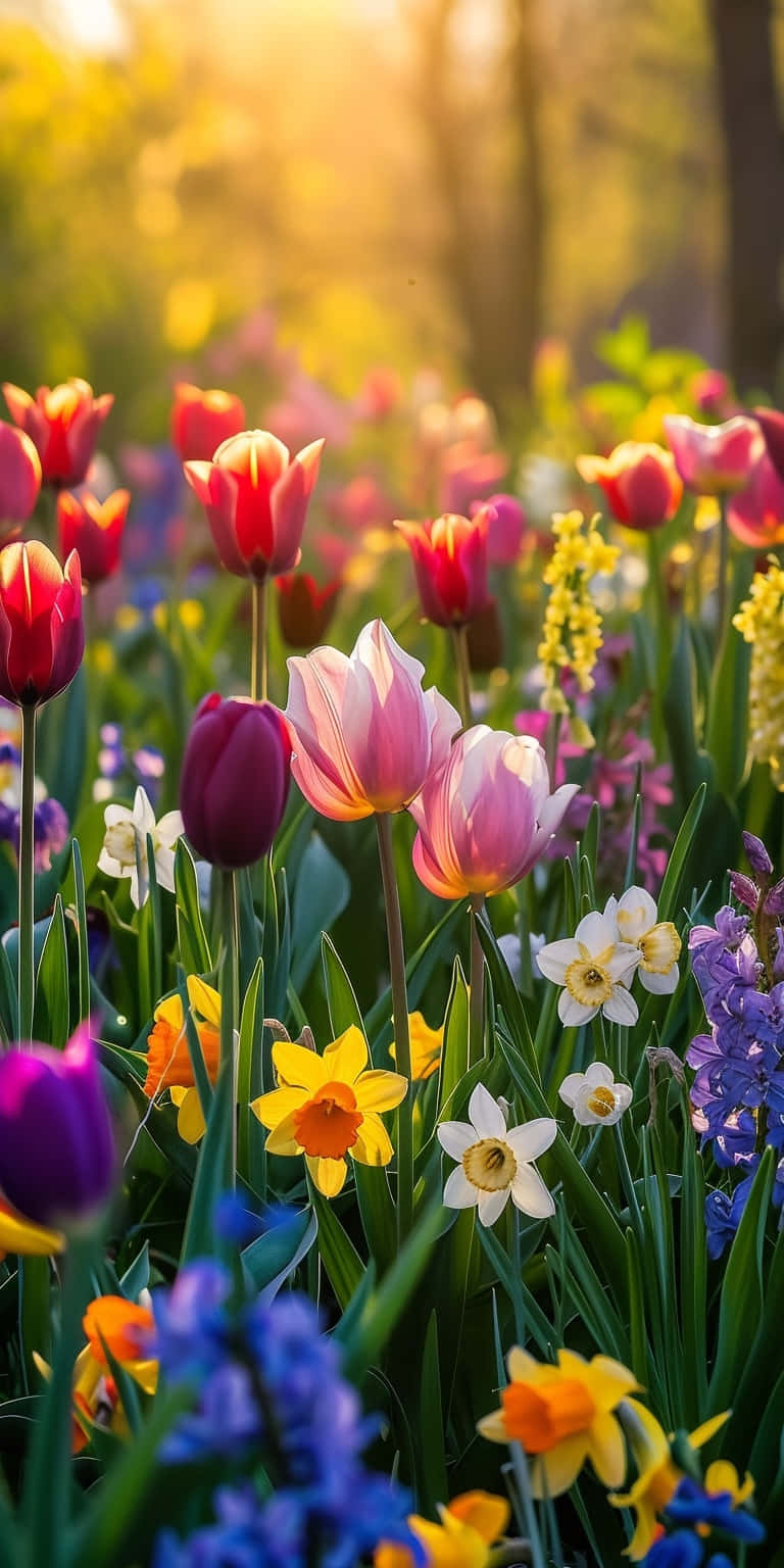 Vibrant_ Tulip_ Garden_ Sunset.jpg Background