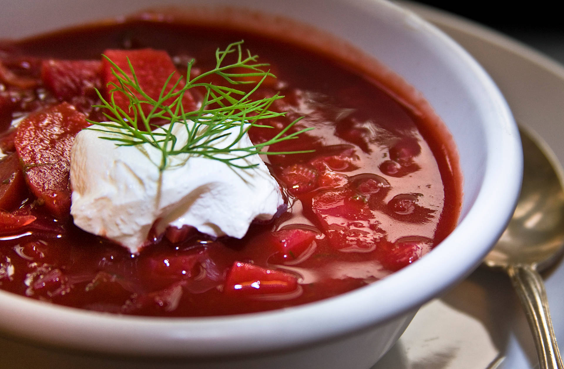 Vibrant Ukrainian Borscht Dish