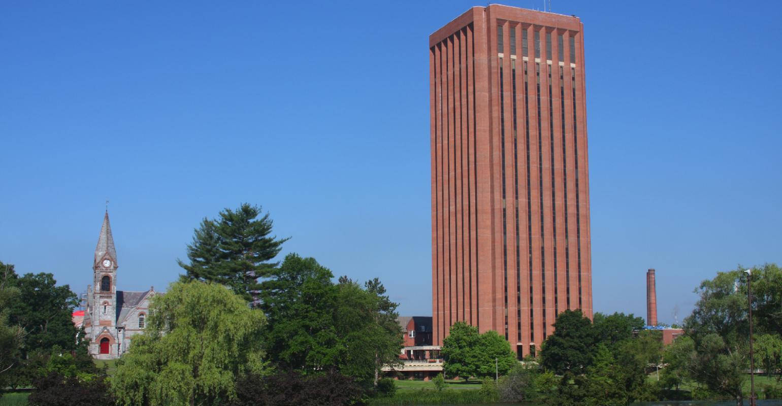 Vibrant University Of Massachusetts Campus Scene Background