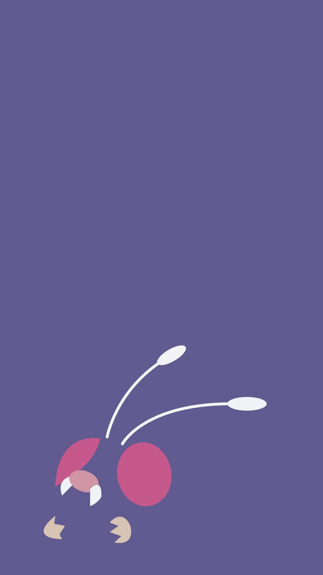Vibrant Venonat: Catching A Glimpse Of Pokemon's Most Colorful Creature In An Abstract Purple Background Background
