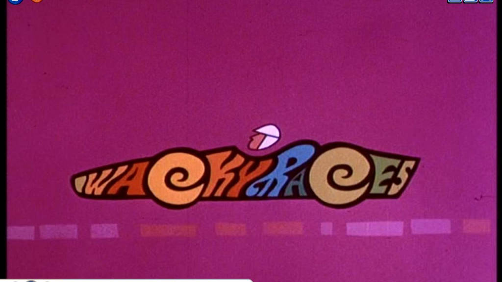 Vibrant Wacky Races Logo In Pink Aesthetic Background