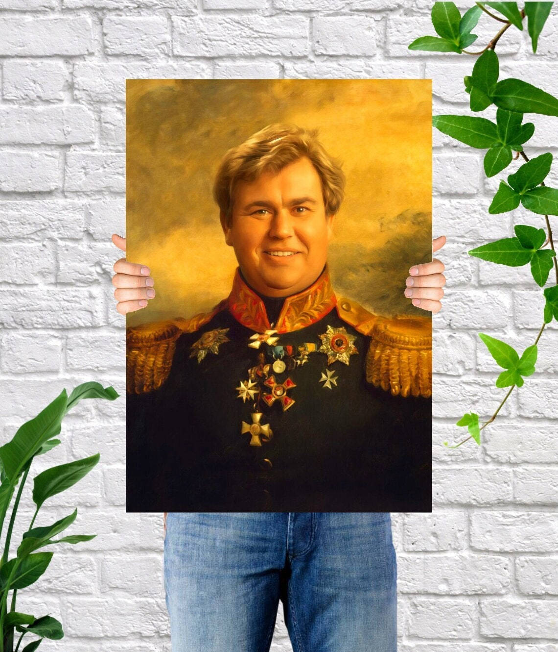 Vibrant Wall Painting Of John Candy Background