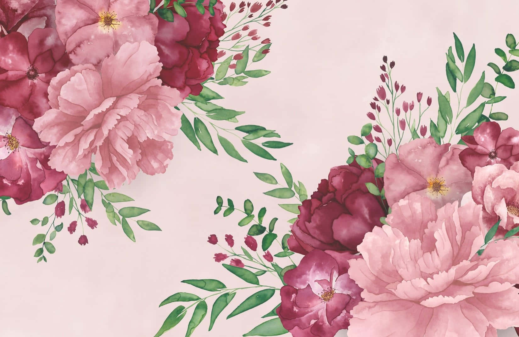 Vibrant Watercolor Floral Background