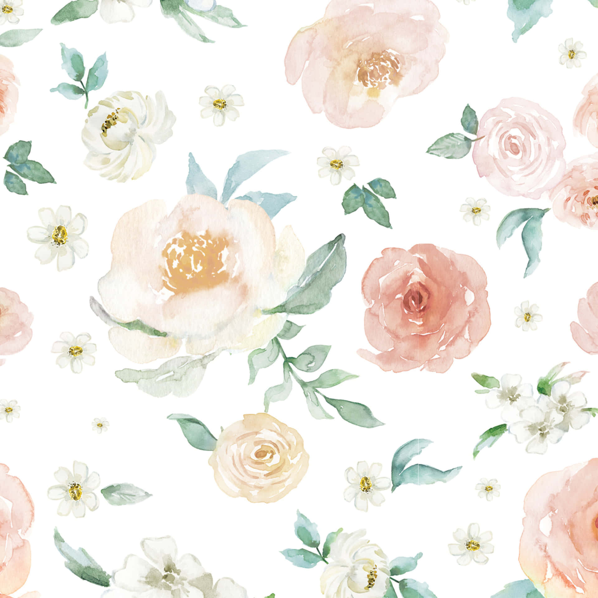 Vibrant Watercolor Floral Background