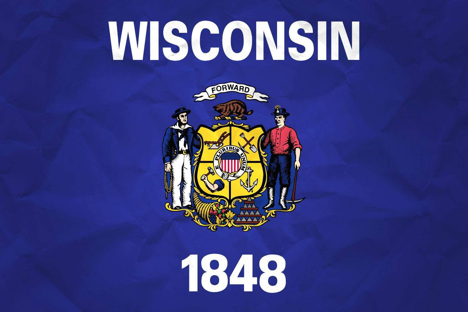 Vibrant Wisconsin Royal Logo Background