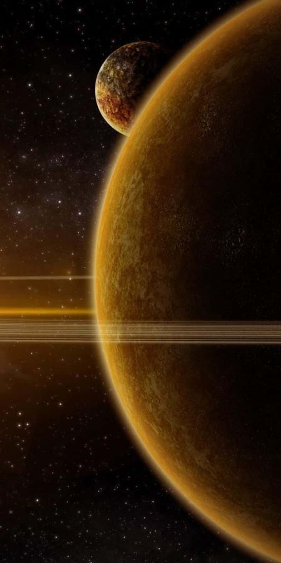 Vibrant Yellow Galaxy Nebula Background