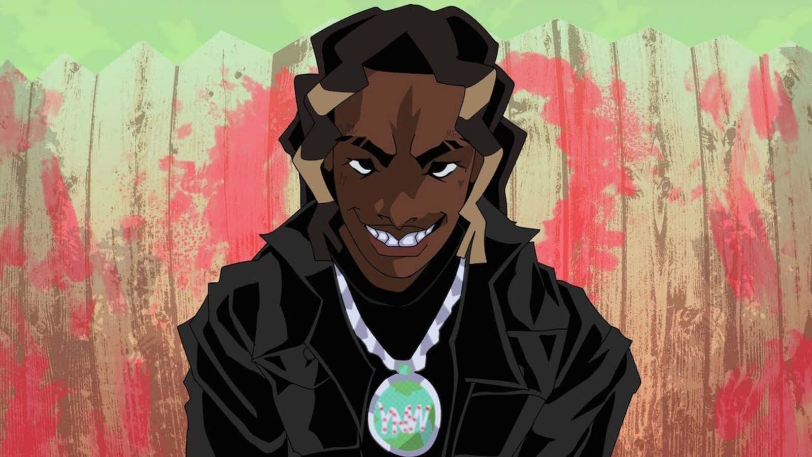 Vibrant Ynw Melly Cartoon Art Background
